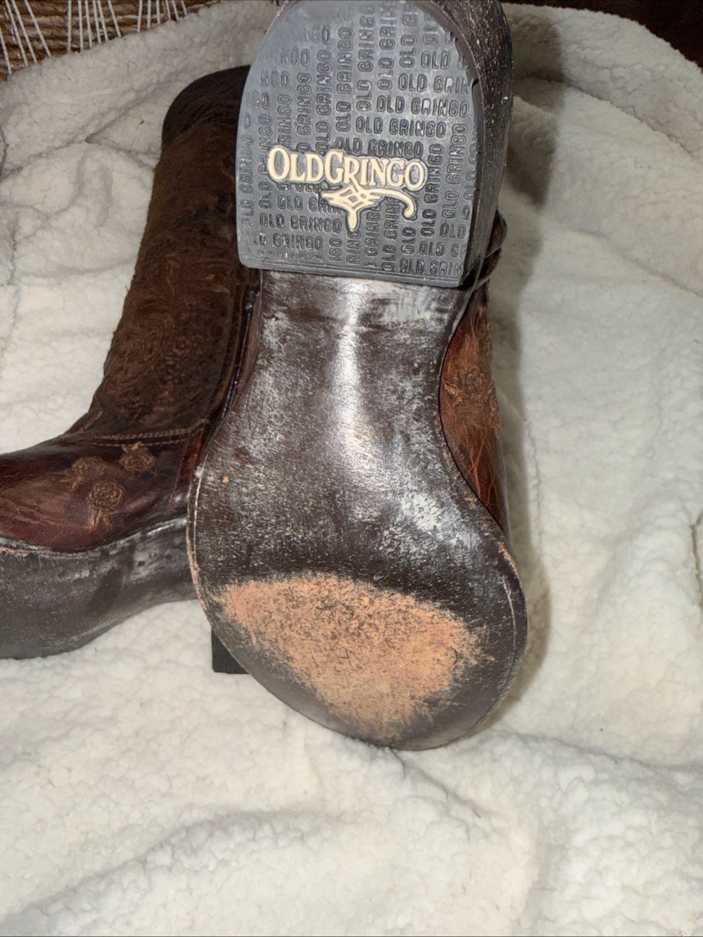 Old Gringo Brown Embroidered Leather Cowgirl Boots size 9.5 - Picture 11 of 12